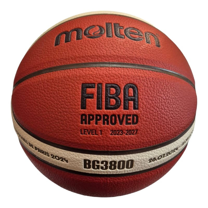 Minge baschet Molten B7G3800 design JO Paris, aprobata FIBA, marime 7