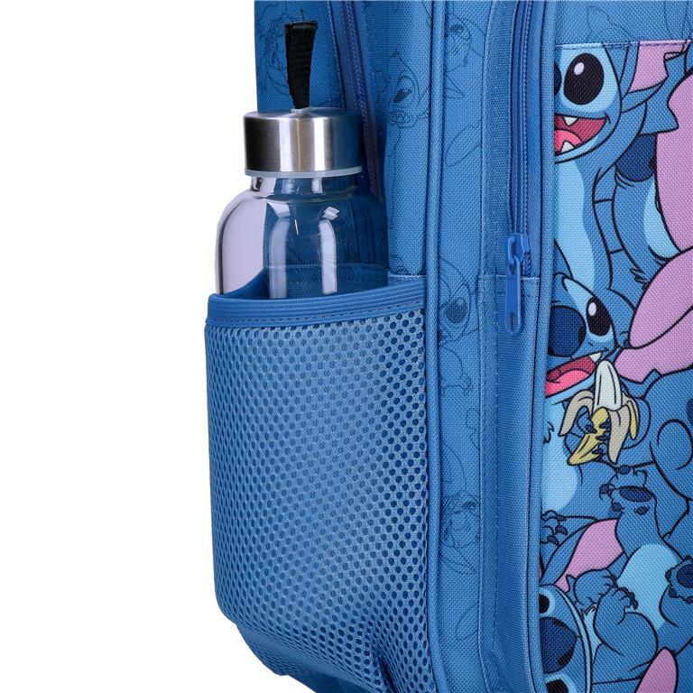 Mochila escolar Unisex Disney Happy Stitch  25 cm Azul