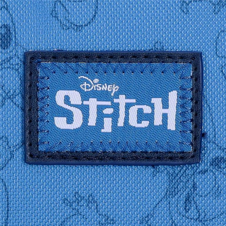 Mochila escolar Unisex Disney Happy Stitch  25 cm Azul