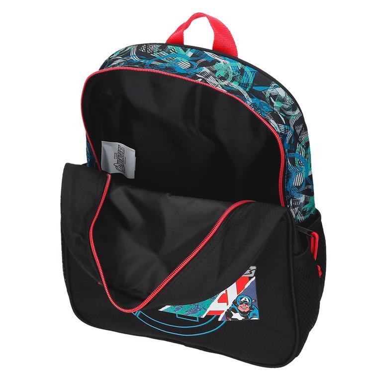 Zaino Scolastico Bambino Marvel Shield con carrello 33 cm Nero 4/7