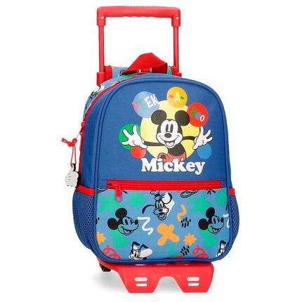 Sac à dos scolaire Garçon Disney Mickey Peek a Boo avec chariot 28 cm Bleu