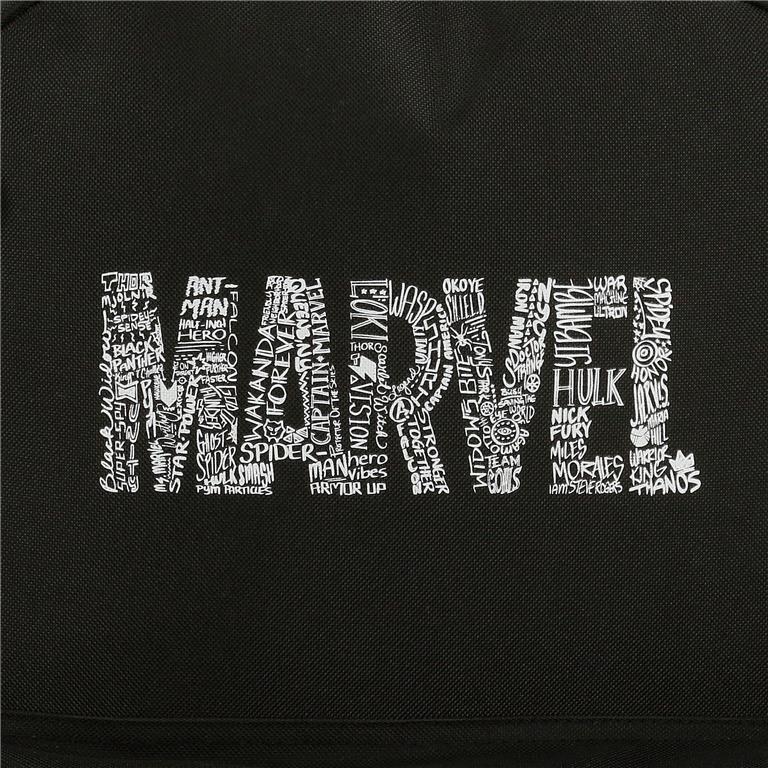 Estuche tres compartimentos Niño Marvel Characters logo  12 cm Negro