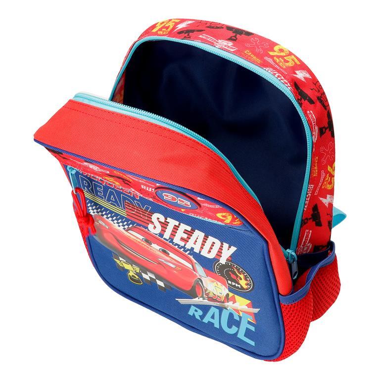 Mochila escolar Niño Disney Cars Lets race  28 cm Rojo