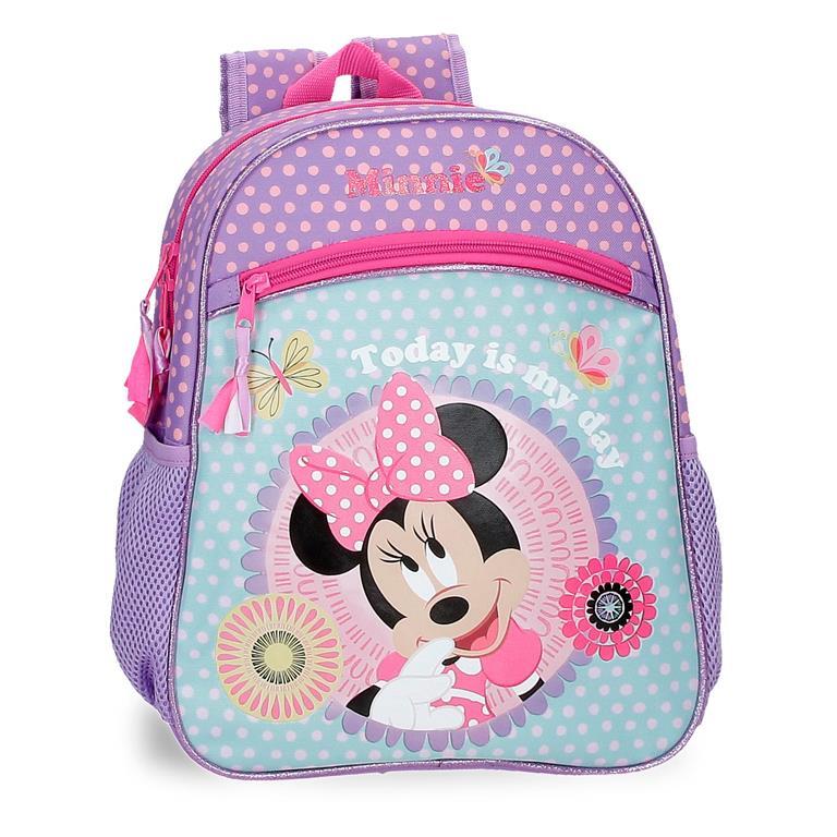 Mochila escolar Niña Disney Minnie Today is my day  33 cm Morado