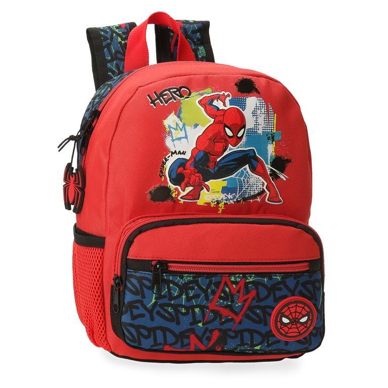 Mochila escolar Niño Marvel Spiderman urban  32 cm Rojo