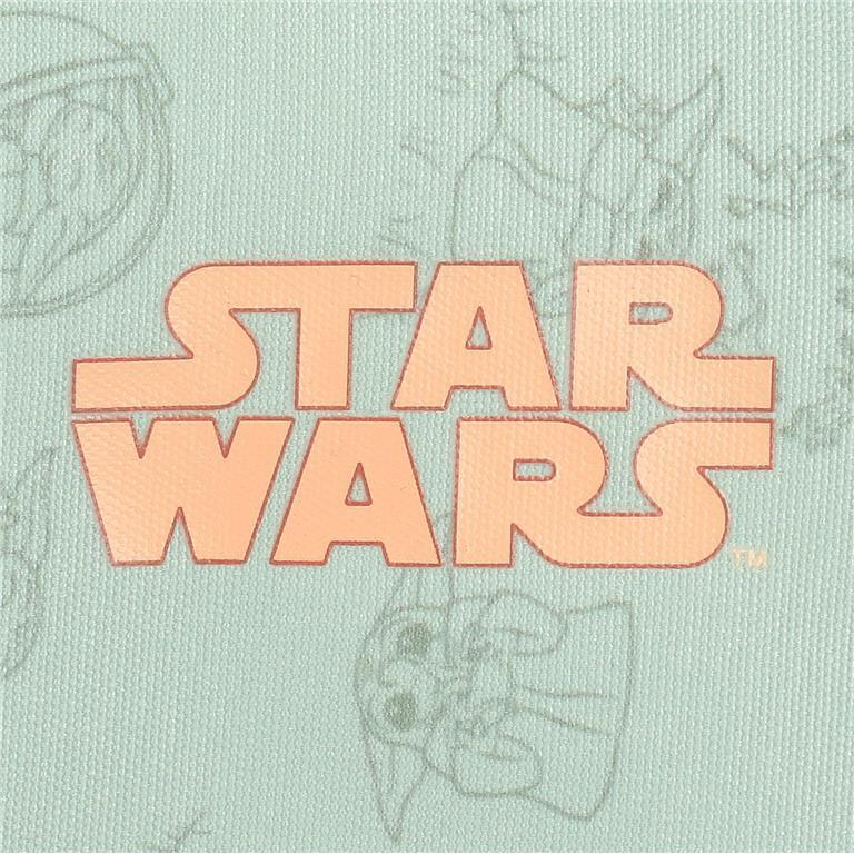 Estuche tres compartimentos Unisex Star wars Grogu  12 cm Verde