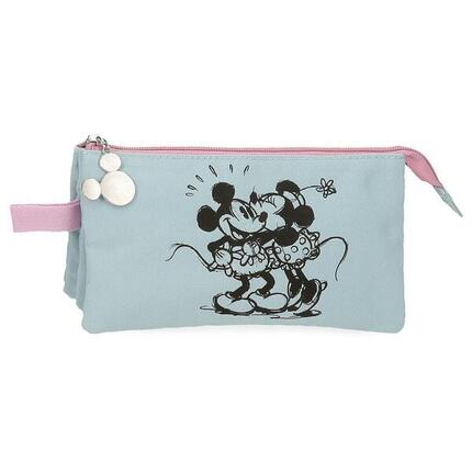 Estuche tres compartimentos Niña Disney Kisses M&M 12 cm Azul