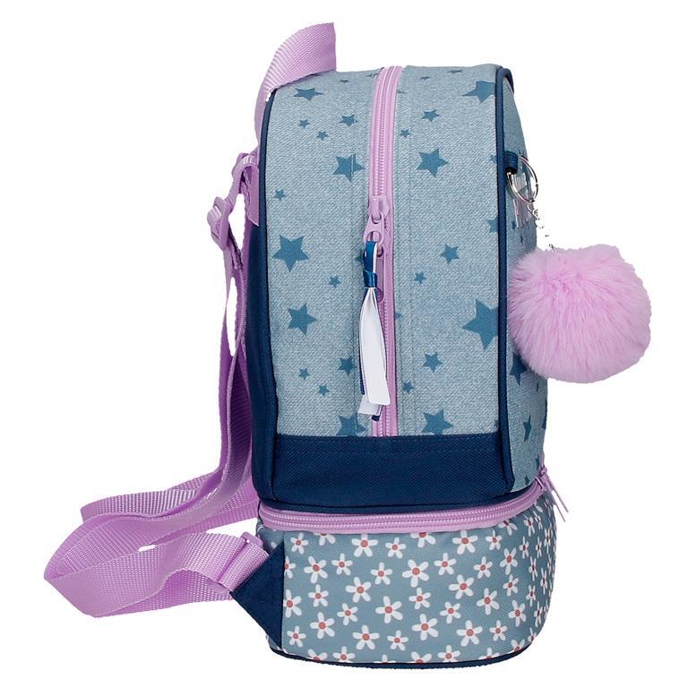 Mochila portamerienda Niña Disney Minnie Style  28 cm Azul