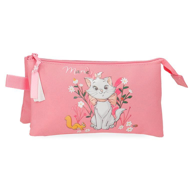 Estuche tres compartimentos Niña Disney Marie - Los aristogatos  12 cm Rosa