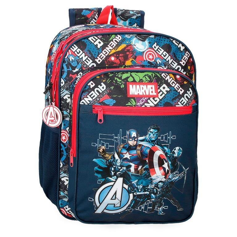 Mochila escolar Niño Marvel Legendary dos compartimentos 40 cm Azul