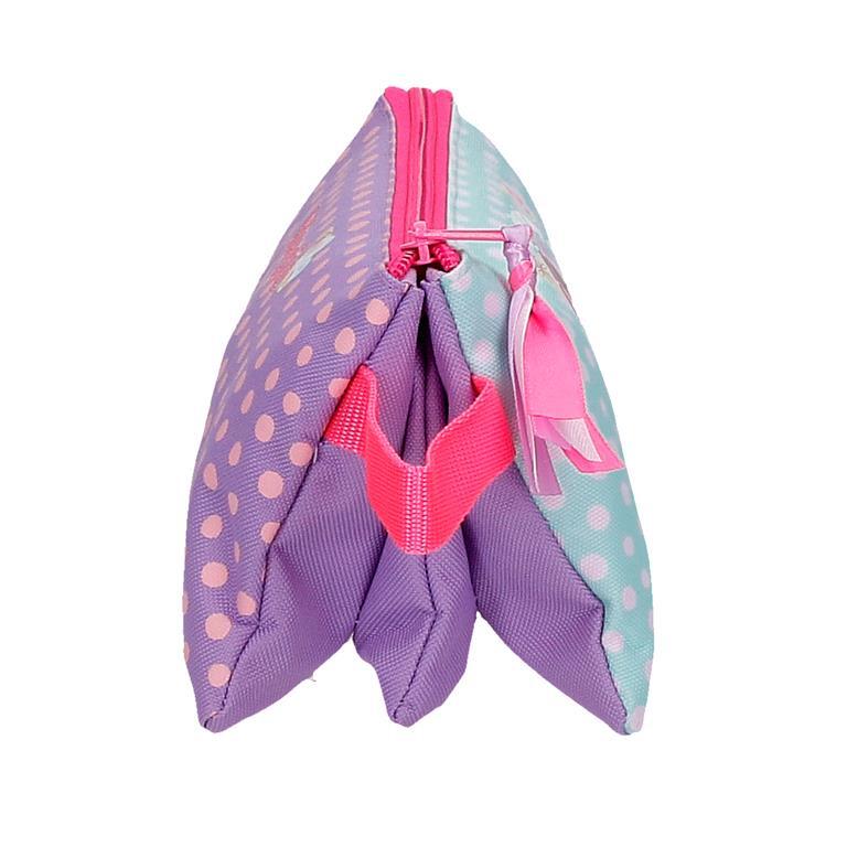 Trousse trois compartiments Fille Disney Minnie Today is my day 12cm Violet 2/5