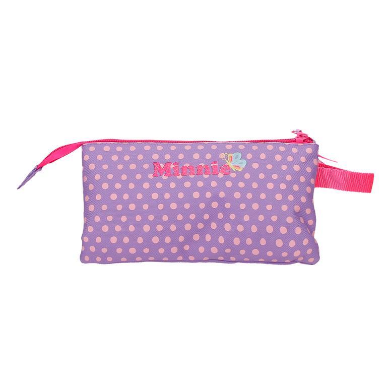 Trousse trois compartiments Fille Disney Minnie Today is my day 12cm Violet 3/5