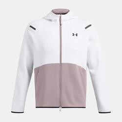 Veste À Capuche Under Armour Inarrêtable Fleece Homme Blanc Et Tetra Gris