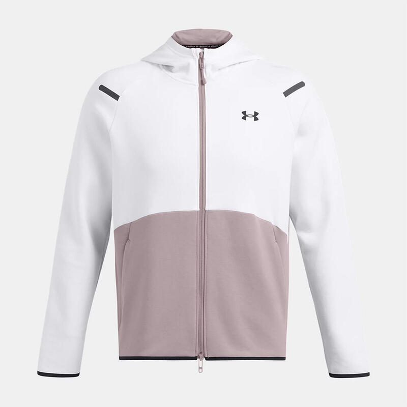 Veste Met Capuchon Under Armour Onstuitbaar Fleece Wit En Tetra Grijs