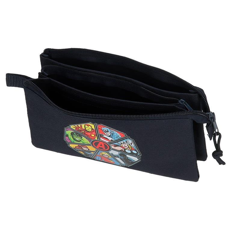 Estuche tres compartimentos Niño Marvel Avengers To the power  12 cm Negro 4/6