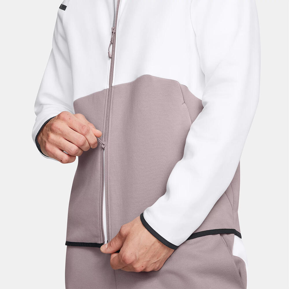 Veste à capuche Under Armour Inarrêtable Fleece Homme Blanc et Tetra Gris 5/6