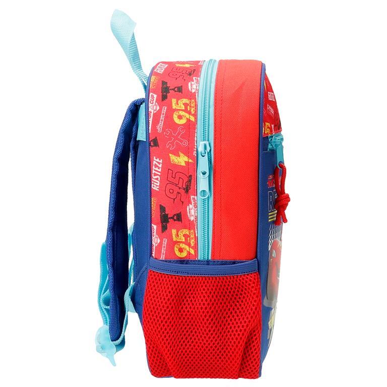 Mochila escolar Niño Disney Cars Lets race  28 cm Rojo