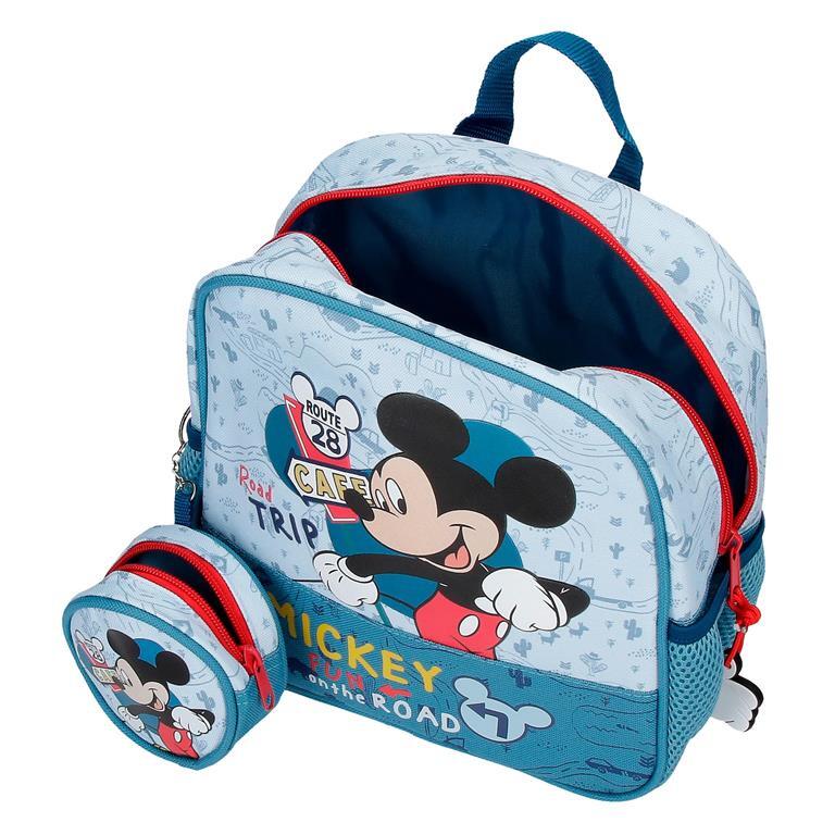 Mochila escolar Niño Disney Mickey Road Trip  25 cm Azul