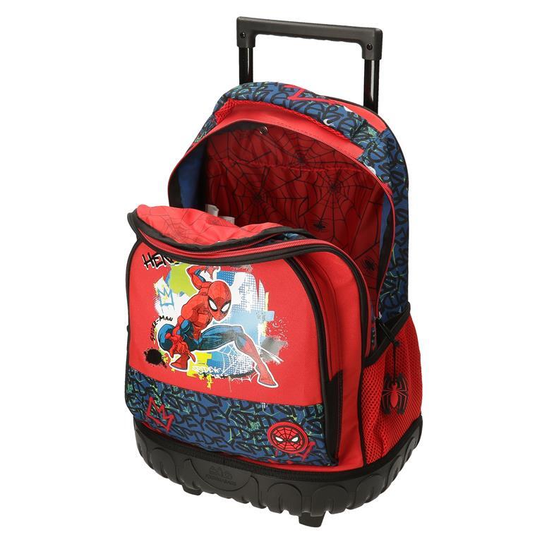 Mochila con ruedas Niño Marvel Spiderman urban  45 cm Rojo