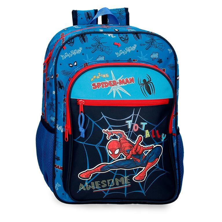 Mochila escolar Niño Marvel Spiderman Totally awesome  40 cm Azul