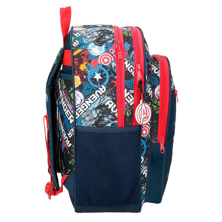 Mochila escolar Niño Marvel Legendary dos compartimentos 40 cm Azul