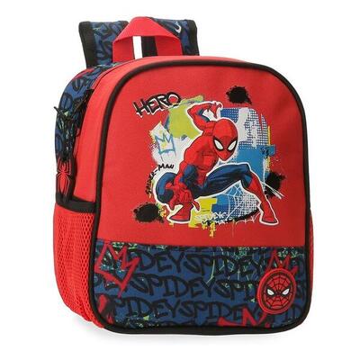 Mochila escolar Niño Marvel Spiderman urban 28 cm Rojo