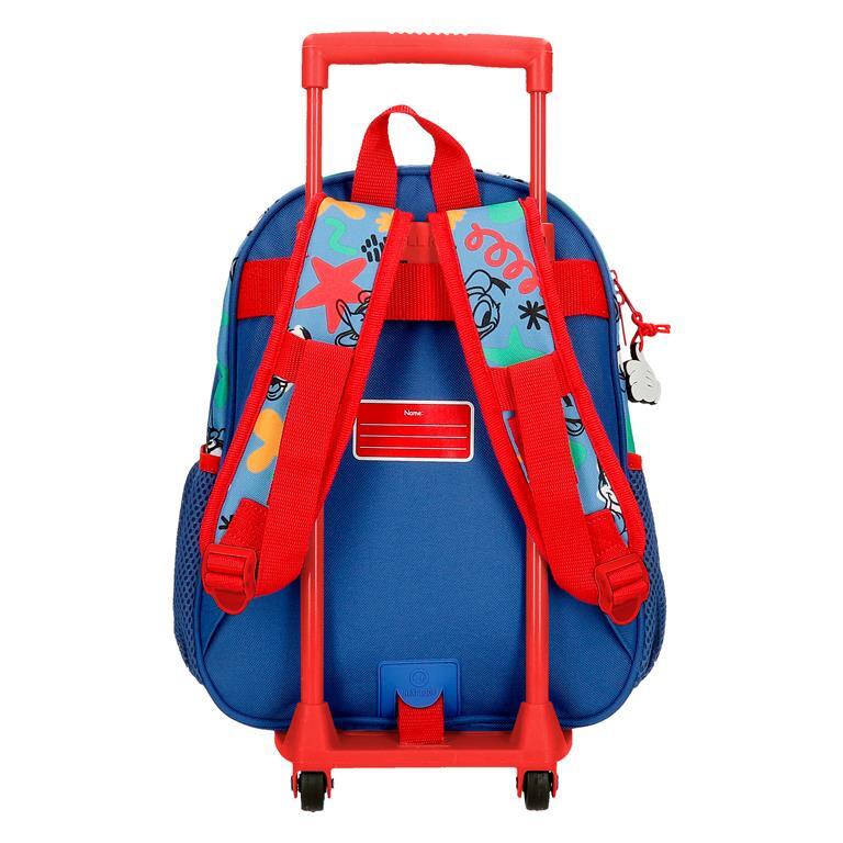 Mochila escolar Niño Disney Mickey Peek a Boo con carro  33 cm Azul 3/6