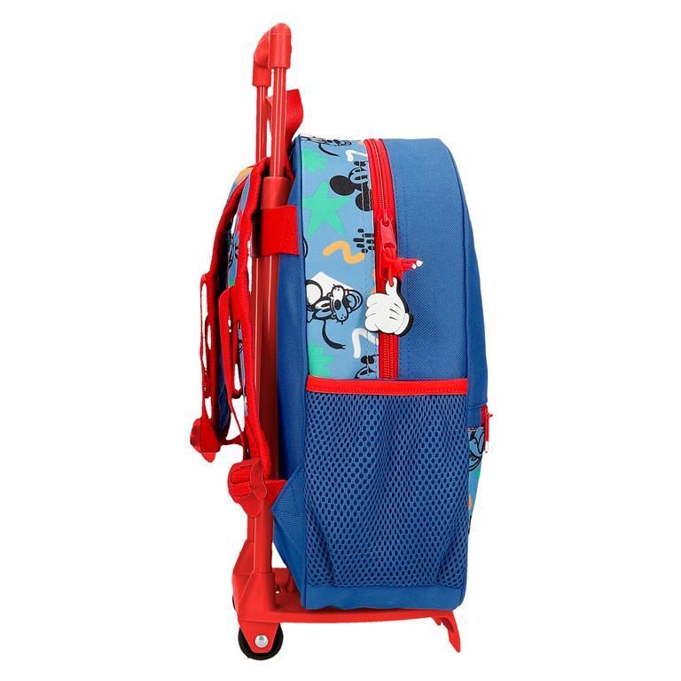 Mochila escolar Niño Disney Mickey Peek a Boo con carro  33 cm Azul 2/6
