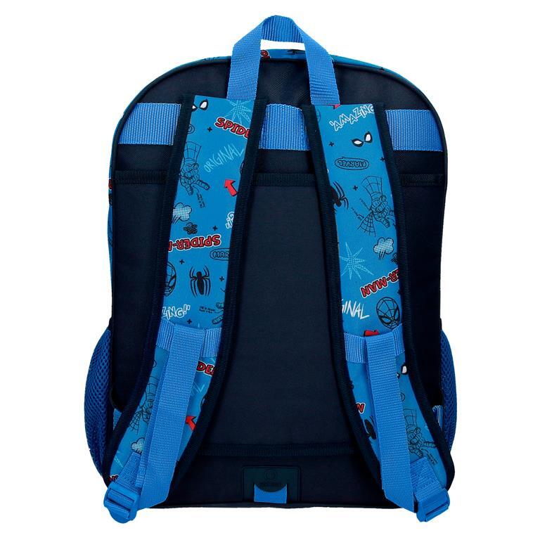 Mochila Escolar Niño Marvel Spiderman Totally awesome 42 cm Azul