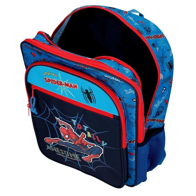 Mochila Escolar Niño Marvel Spiderman Totally awesome 42 cm Azul