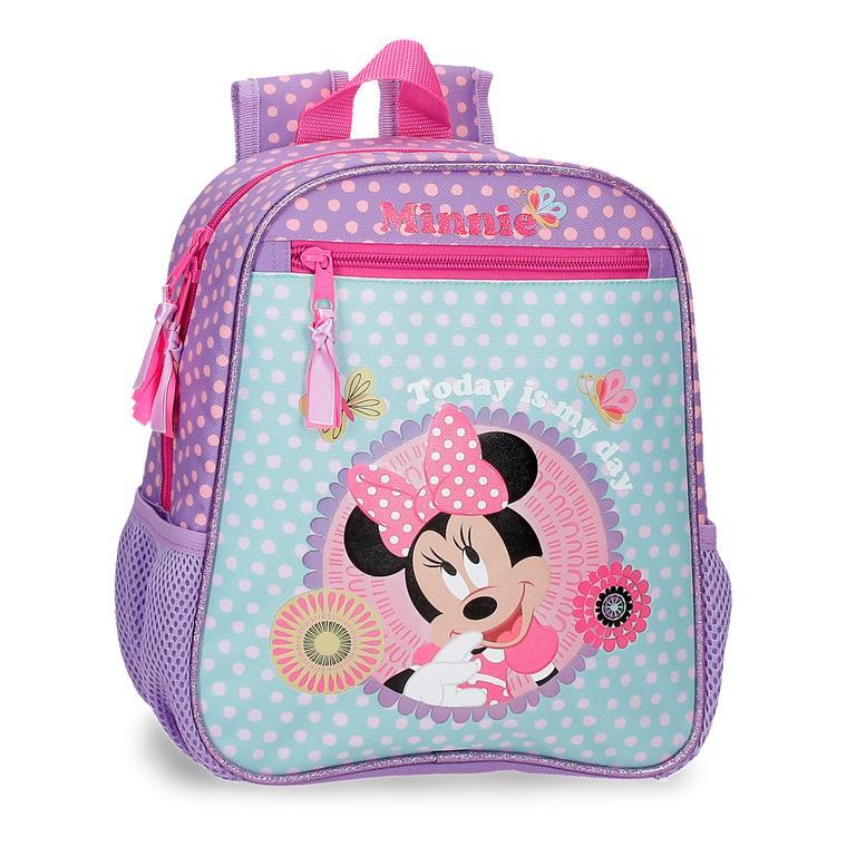 Mochila escolar Niña Disney Minnie Today is my day  28 cm Morado