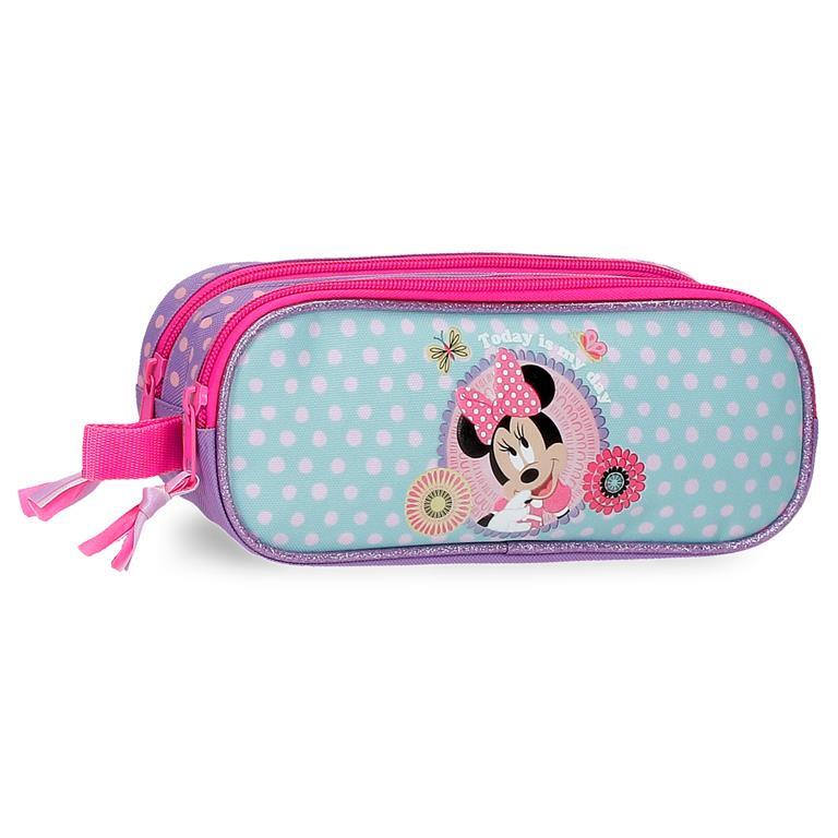 Estuche dos compartimentos Niña Disney Minnie Today is my day  9 cm Morado