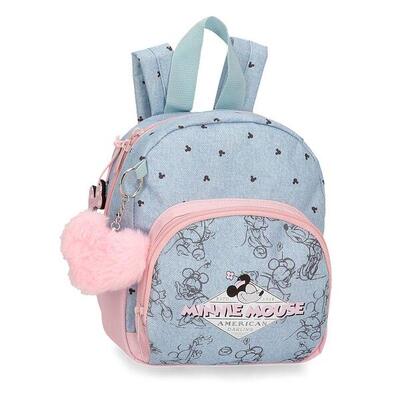 Zaino Scolastico Bambina Disney Minnie American Darling 24 cm Blu