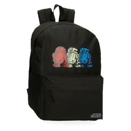 Mochila escolar Unisex Star wars - R2D2 45 cm Negro