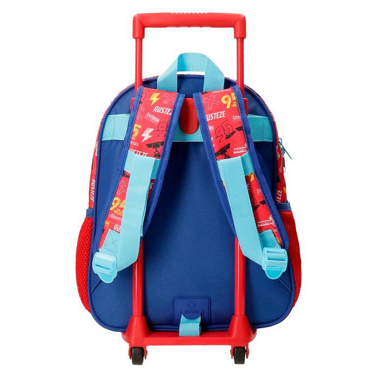 Carrello Trolley Per Zaino Safta Rosso - Pratico Per Trasporto Libri E Peso, Ruote Robusté