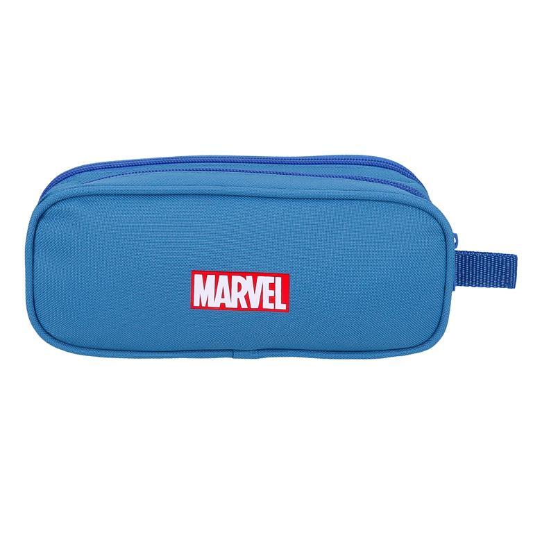 Estuche dos compartimentos Niño Marvel Team Spidey  9 cm Azul