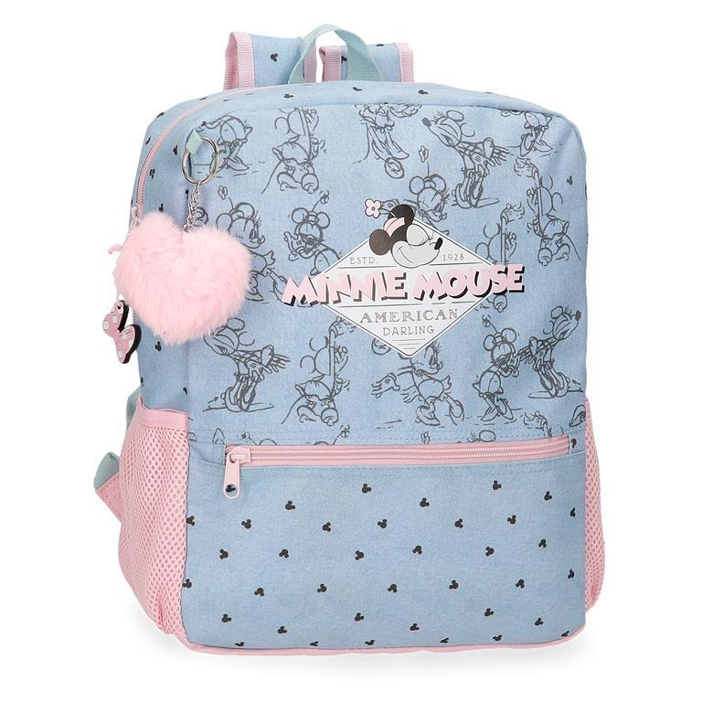 Mochila escolar Niña Disney Minnie American darling  38 cm Azul