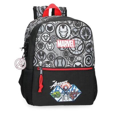 Mochila escolar Niño Marvel Heroes 32 cm Negro