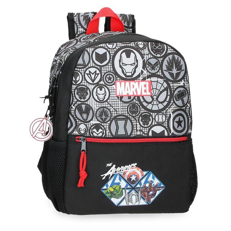 Mochila escolar Niño Marvel Heroes  32 cm Negro