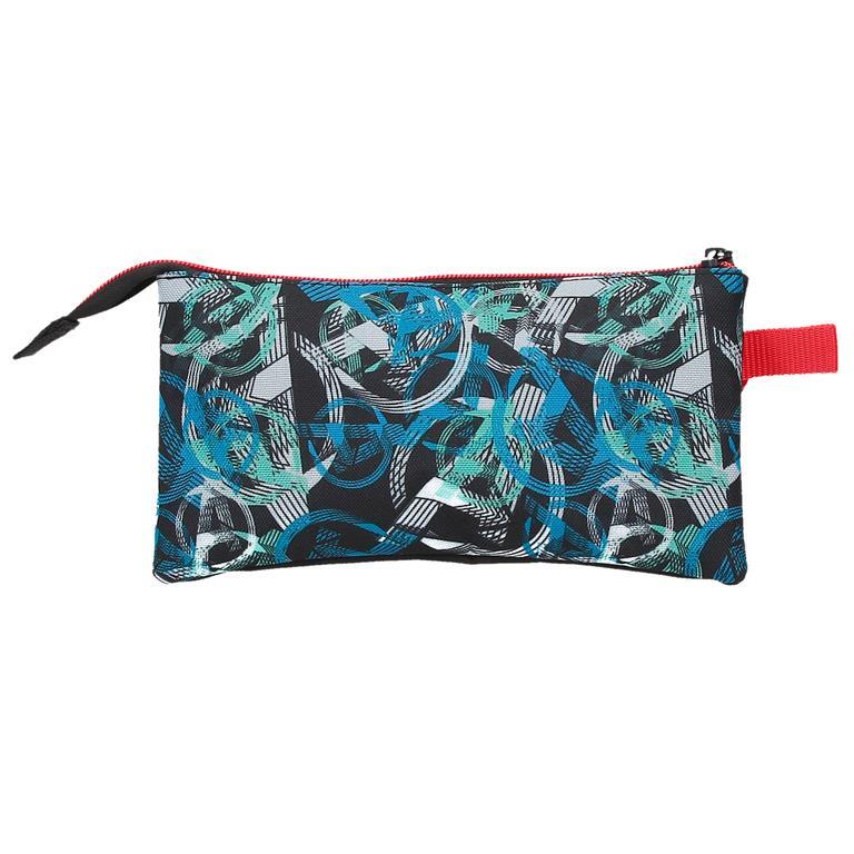Estojo de três compartimentos menino Marvel Shield 12cm Preto 3/6
