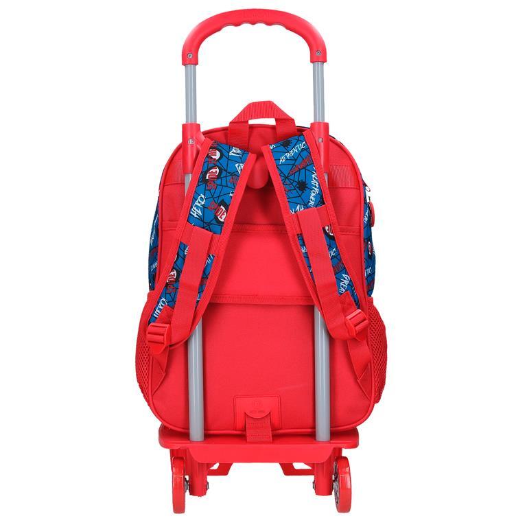 Zaino Scolastico Bambino Marvel Spiderman Authentic con carrello 40 cm Rosso 3/6