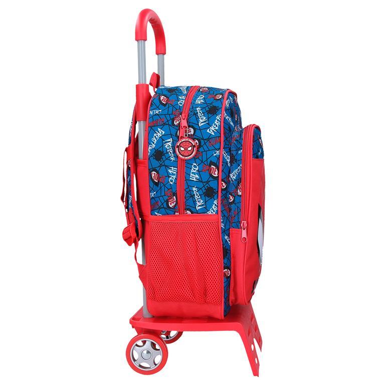 Zaino Scolastico Bambino Marvel Spiderman Authentic con carrello 40 cm Rosso 2/6
