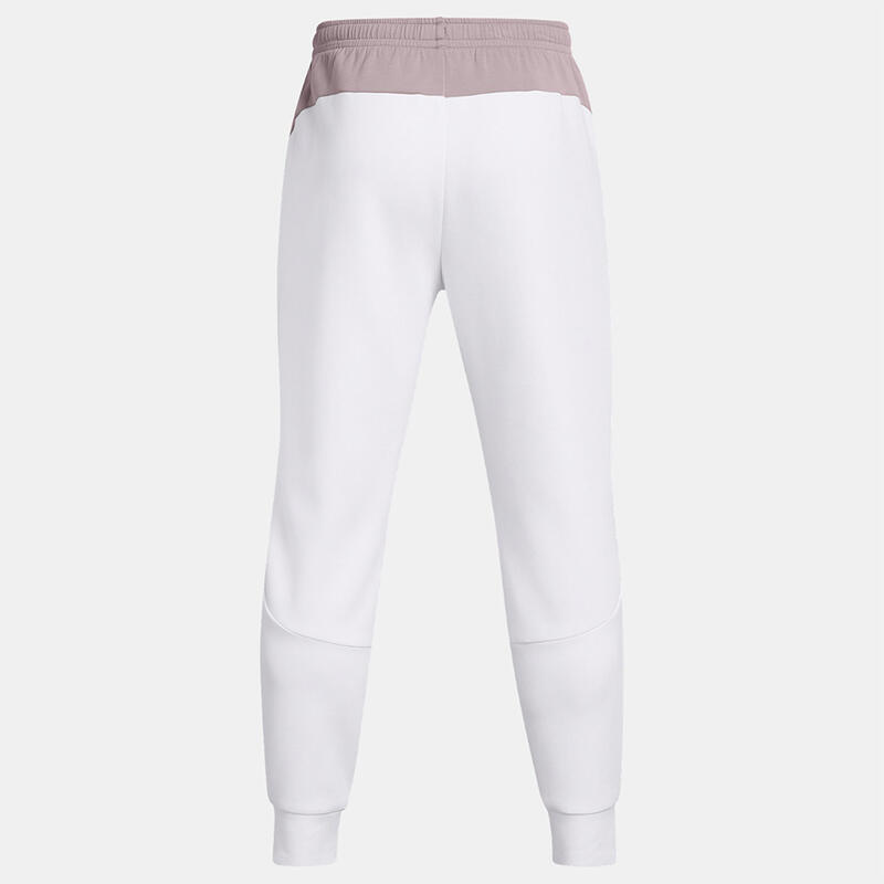 Pantaloni de jogging Under Armour Fleece UA De Neoprit pentru bărbați, alb și