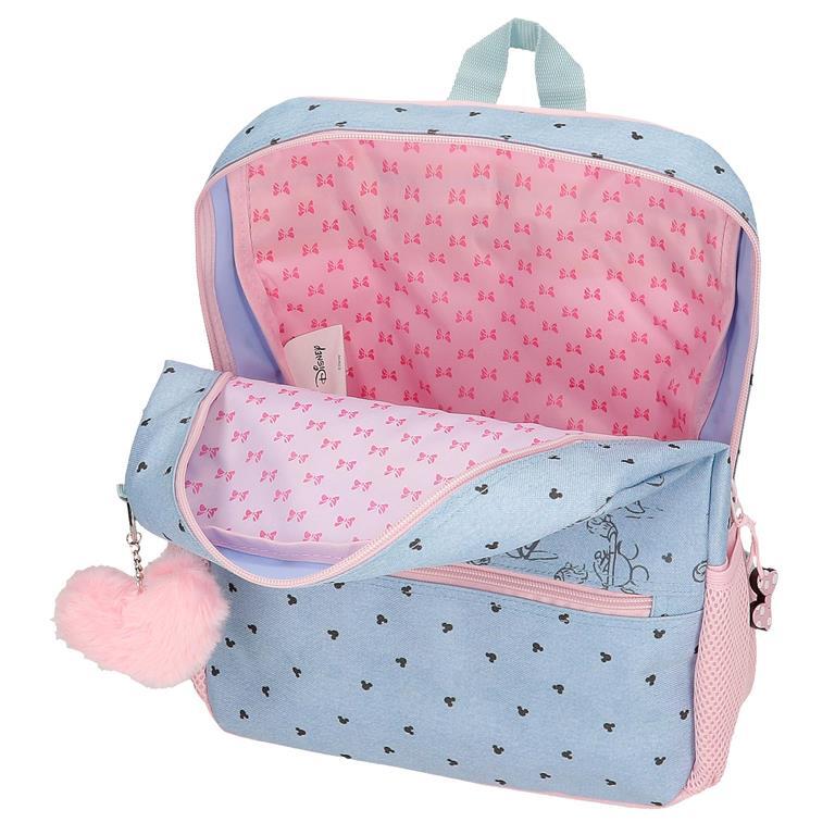 Mochila escolar Niña Disney Minnie American darling con carro  38 cm Azul 4/5