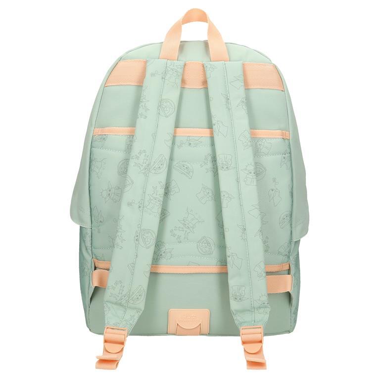 Mochila escolar Unisex Star Wars Grogu 44cm Verde 3/6