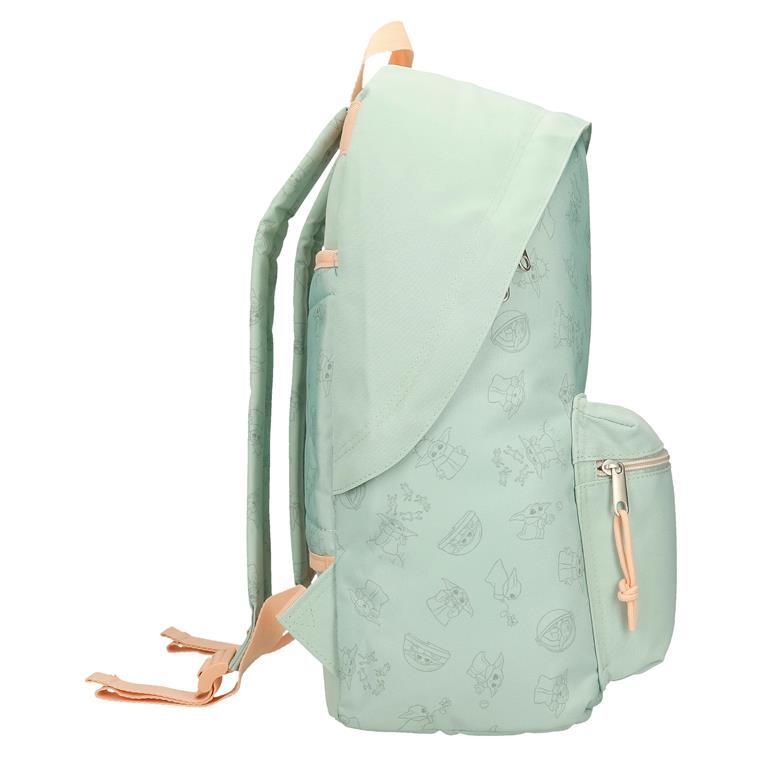 Mochila escolar Unisex Star Wars Grogu 44cm Verde 2/6