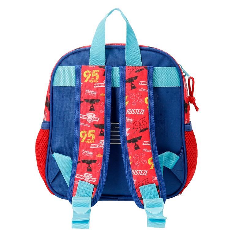 Mochila escolar Niño Disney Cars Lets race  25 cm Rojo