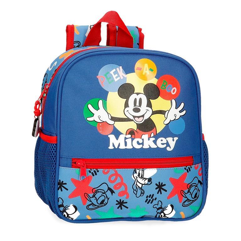 Mochila escolar Niño Disney Mickey Peek a Boo  25 cm Azul