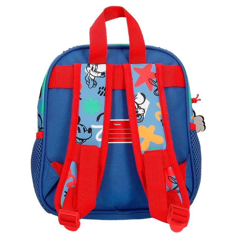 Mochila escolar menino Disney Mickey Peek a Boo 25cm Azul 3/6