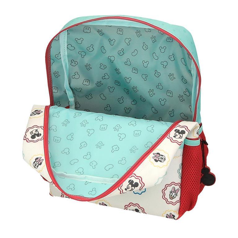 Mochila escolar  Disney Mickey Best Friends Together com carrinho 33cm 4/7